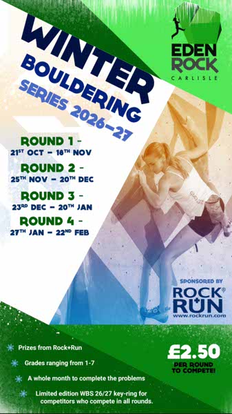 Eden Rock Carlisle - Winter Bouldering Series