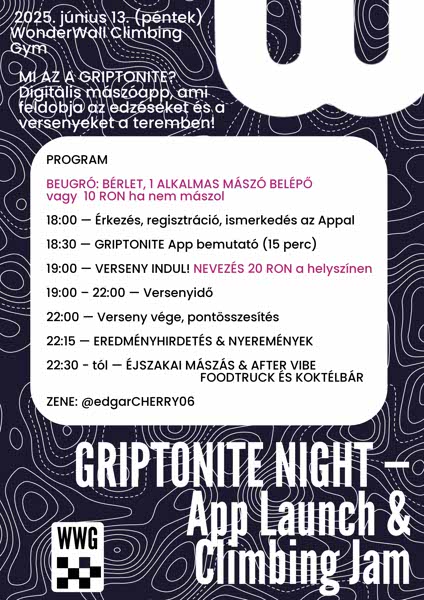 GRIPTONITE NIGHT — App Launch & Climbing Jam
